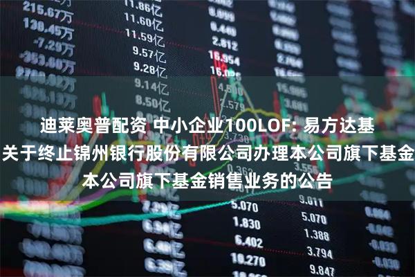 迪莱奥普配资 中小企业100LOF: 易方达基金管理有限公司关于终止锦州银行股份有限公司办理本公司旗下基金销售业务的公告